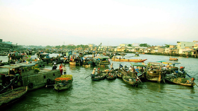 水上集市——河流区域之美 ảnh 1