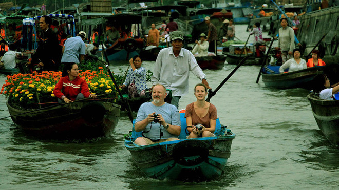 水上集市——河流区域之美 ảnh 2