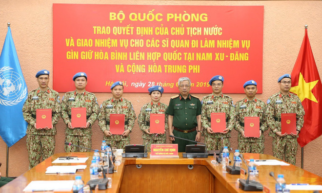 7名越南军官赴南苏丹和中非参与联合国维和行动 ảnh 1