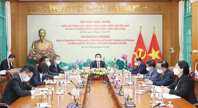 越南共产党中央宣教部与古巴共产党中央思想委员会举行会谈 ảnh 1 越南共产党中央宣教部与古巴共产党中央思想委员会举行会谈 ảnh 1
