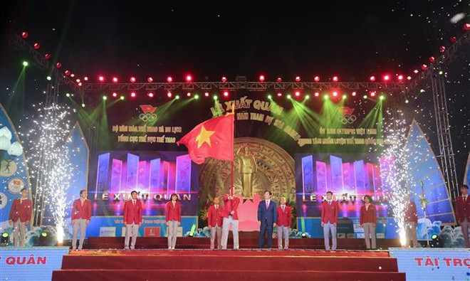 越南体育代表团出征第30届东南亚运动会 ảnh 1 越南体育代表团出征第30届东南亚运动会 ảnh 1