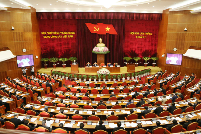 越共十二届三中全会第一天新闻公报 ảnh 1 越共十二届三中全会第一天新闻公报 ảnh 1
