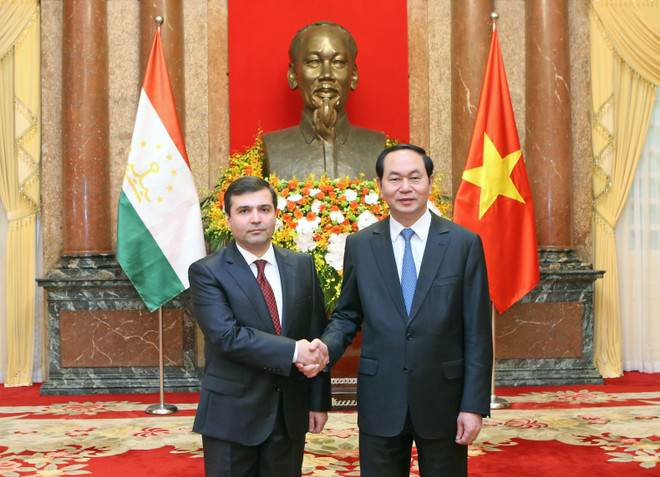 越南国家主席陈大光会见前来递交国书的各国新任驻越大使 ảnh 5