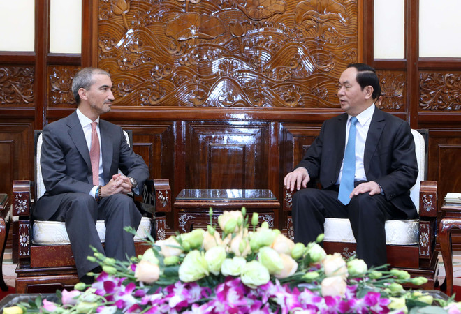 越南国家主席陈大光会见前来递交国书的各国新任驻越大使 ảnh 9