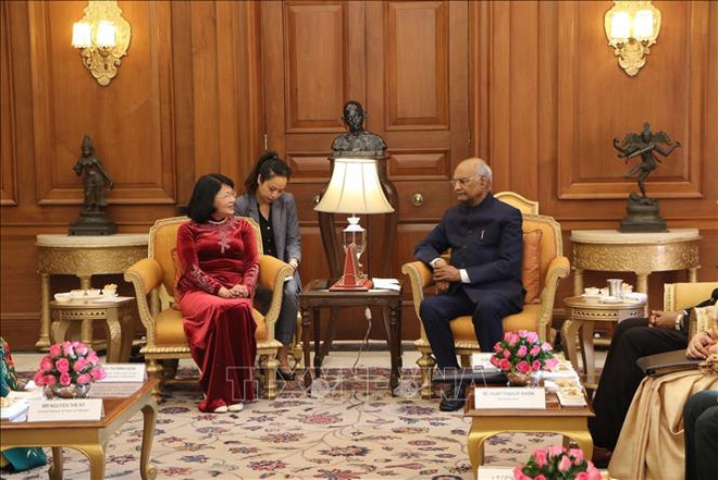 越南国家副主席邓氏玉盛会见印度共和国总统科温德 ảnh 1 越南国家副主席邓氏玉盛会见印度共和国总统科温德 ảnh 1