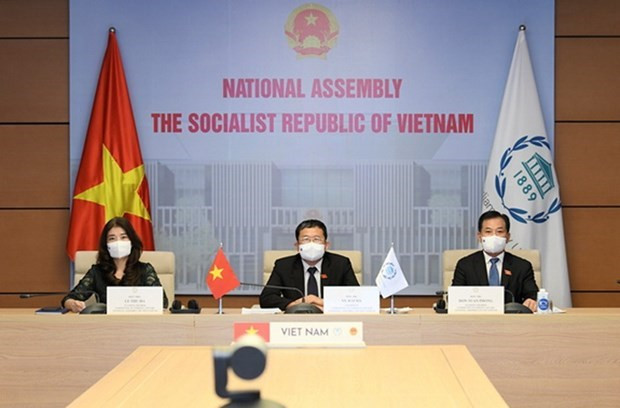 越南代表出席会议 图自越通社 越南出席国际和平与安全常务委员会会议 ảnh 1