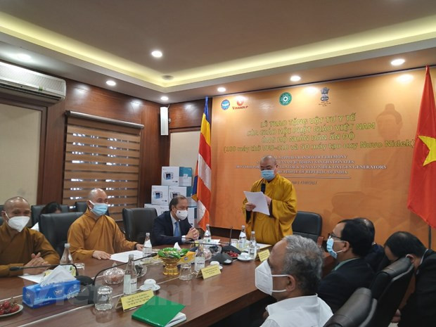 越南佛教协会向印度人民捐赠防疫物资 ảnh 2 越南佛教协会向印度人民捐赠防疫物资 ảnh 2