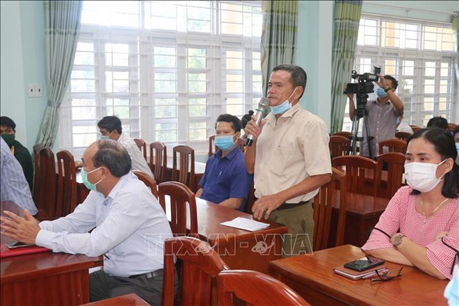 国会和人民议会代表选举:各地陆续完成国会代表候选人接待选民活动 ảnh 2 国会和人民议会代表选举:各地陆续完成国会代表候选人接待选民活动 ảnh 2