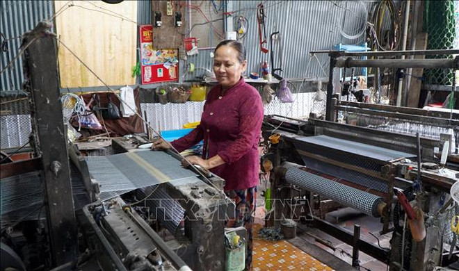 同塔省围巾纺织手工艺--国家非物质文化遗产 ảnh 1