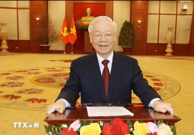 阮富仲总书记向老挝和柬埔寨领导人致贺信 祝贺两国的传统新年 ảnh 1