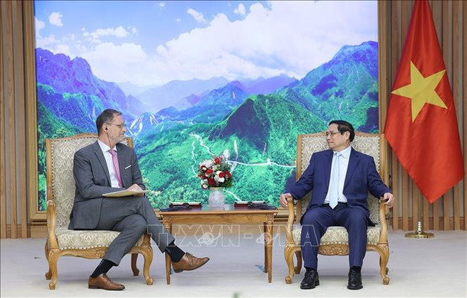 越南政府总理范明政会见法国新任驻越南大使 ảnh 1 越南政府总理范明政会见法国新任驻越南大使 ảnh 1