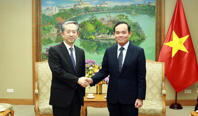 越南政府副总理陈流光会见中国驻越大使熊波 ảnh 1 越南政府副总理陈流光会见中国驻越大使熊波 ảnh 1