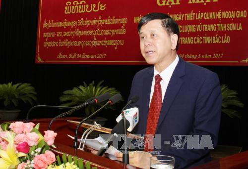 山罗省与老挝北部地区各省的武装力量加强合作 ảnh 1