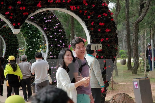 春节期间赴越南各地参观旅游的游客量大幅增加 ảnh 1