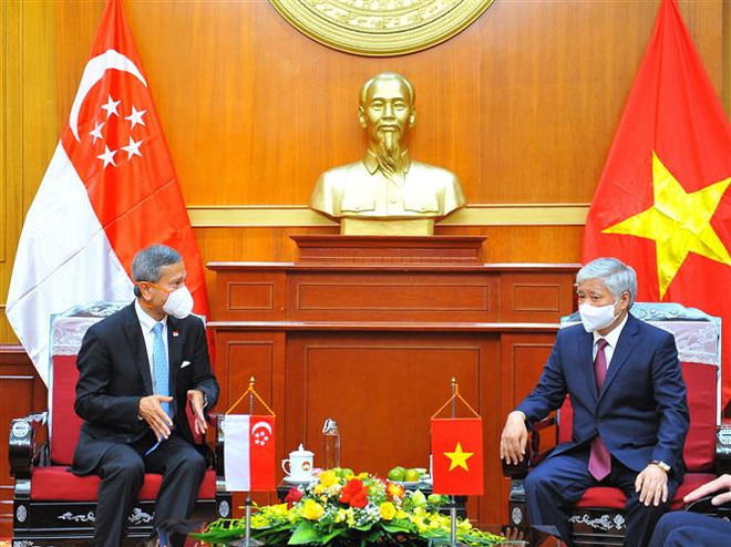 越南政府总理范明政会见新加坡外长 ảnh 2 越南政府总理范明政会见新加坡外长 ảnh 2