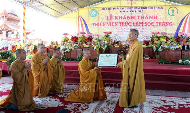 朔庄竹林禅院隆重落成 ảnh 1