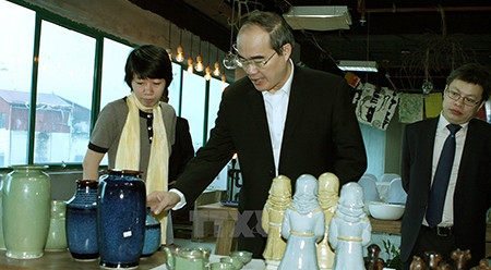 越南祖国阵线中央委员会主席阮善仁探访河内创新城 ảnh 1 越南祖国阵线中央委员会主席阮善仁探访河内创新城 ảnh 1