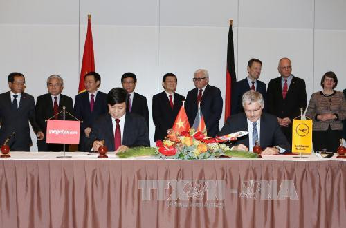 越南国家主席张晋创同德国总理安格拉·默克尔举行会谈 ảnh 3 越南国家主席张晋创同德国总理安格拉·默克尔举行会谈 ảnh 3