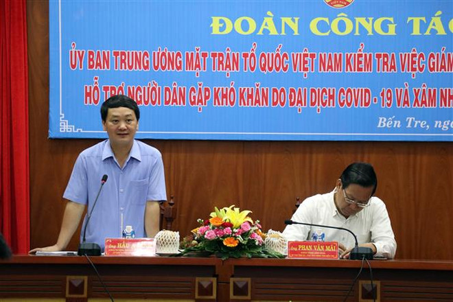 密切监测因疫情和干旱、海水入侵而受影响民众帮扶工作实施情况 ảnh 2 密切监测因疫情和干旱、海水入侵而受影响民众帮扶工作实施情况 ảnh 2