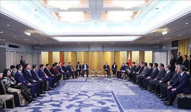 越南政府总理范明政会见日越友好议员联盟 ảnh 1 越南政府总理范明政会见日越友好议员联盟 ảnh 1