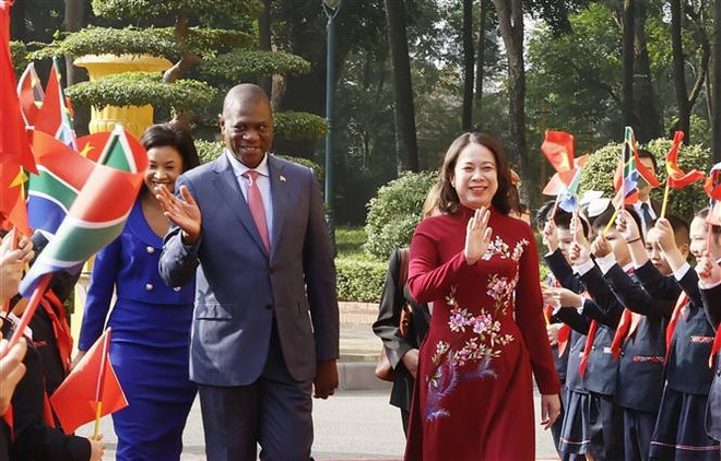 越南国家副主席武氏映春与南非副总统保罗·马沙蒂莱举行会谈 ảnh 1 越南国家副主席武氏映春与南非副总统保罗·马沙蒂莱举行会谈 ảnh 1