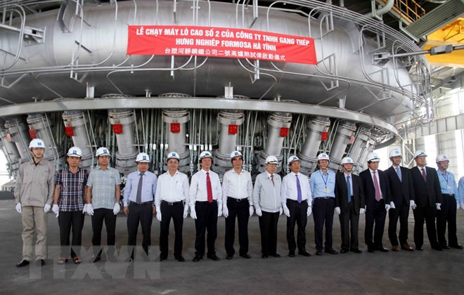 台塑河静钢铁厂二号高炉正式投入试运行 ảnh 1