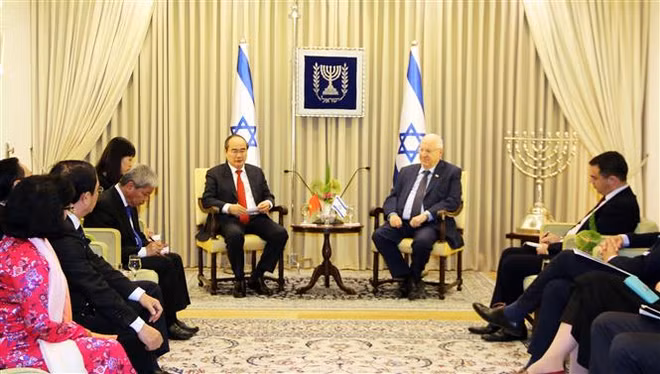 胡志明市委书记阮善仁会见以色列总统鲁文·里夫林 ảnh 1 胡志明市委书记阮善仁会见以色列总统鲁文·里夫林 ảnh 1