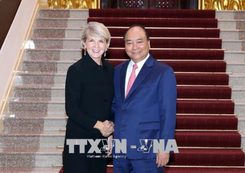 越南政府总理阮春福会见澳大利亚外长毕晓普 ảnh 1 越南政府总理阮春福会见澳大利亚外长毕晓普 ảnh 1