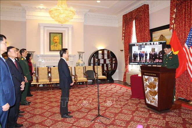 越南驻美国国防武官处举行越南人民军建军76周年纪念活动 ảnh 1