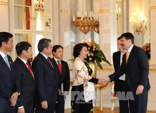 越南国会主席阮氏金银会见匈牙利总统阿戴尔•亚诺什 ảnh 1