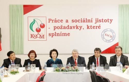 越南国会主席阮氏金银会见捷克和摩拉维亚共产党主席 ảnh 1 越南国会主席阮氏金银会见捷克和摩拉维亚共产党主席 ảnh 1