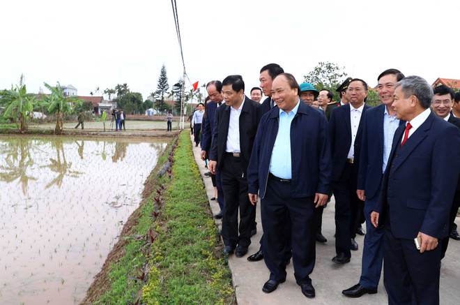 越南政府总理阮春福视察南定省农民生产模式 ảnh 1 越南政府总理阮春福视察南定省农民生产模式 ảnh 1