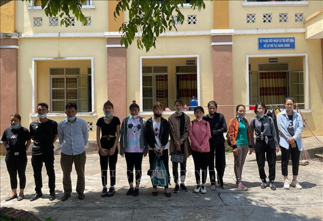 高平省截获12名企图越境人员 ảnh 1