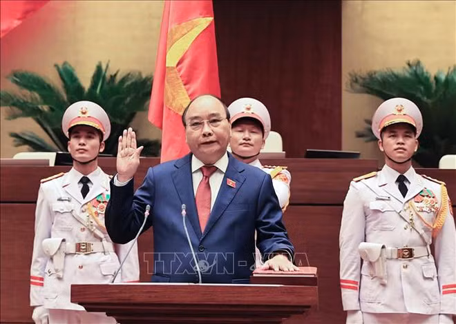 朝鲜领导人向国家主席阮春福致贺电 ảnh 1