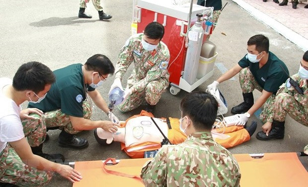 参加联合国维和行动的越南四号二级野战医院综合实训班开班 ảnh 1