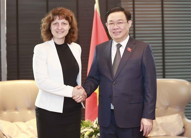 越南国会主席王廷惠会见保加利亚和丹麦知名企业高层 ảnh 2