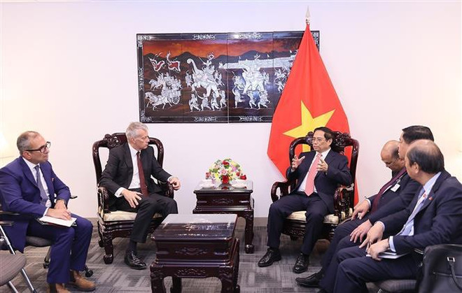 越南政府总理范明政会见美国财政部长和领先经济集团领导 ảnh 2 越南政府总理范明政会见美国财政部长和领先经济集团领导 ảnh 2