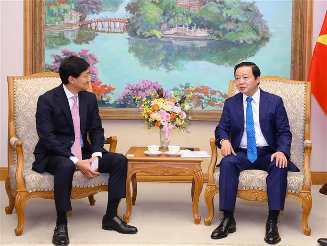 越南政府副总理陈红河会见日本三井石油勘探开发公司领导人 ảnh 1 越南政府副总理陈红河会见日本三井石油勘探开发公司领导人 ảnh 1