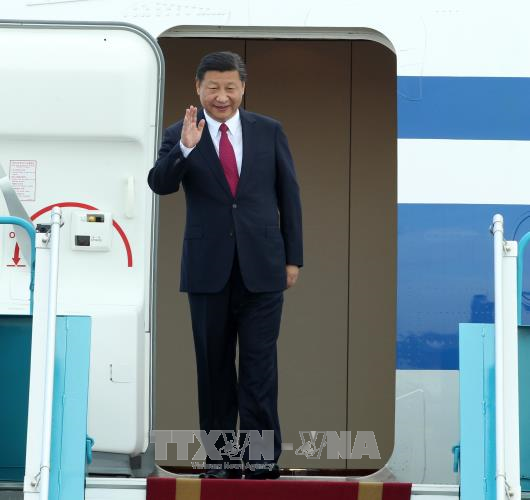 中共中央总书记、国家主席习近平抵达越南岘港国际机场 ảnh 1 中共中央总书记、国家主席习近平抵达越南岘港国际机场 ảnh 1