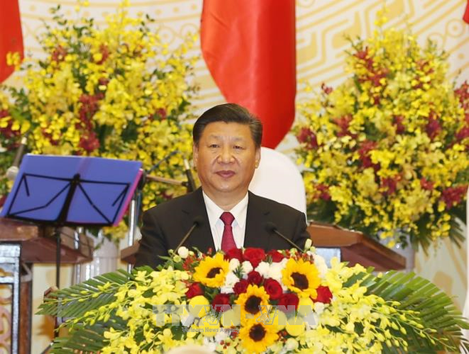 阮富仲和陈大光设宴招待中共中央总书记、国家主席习近平 ảnh 3 阮富仲和陈大光设宴招待中共中央总书记、国家主席习近平 ảnh 3