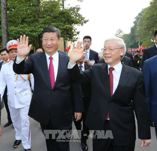 越共中央总书记阮富仲与中共中央总书记、国家主席习近平举行会谈 ảnh 2 越共中央总书记阮富仲与中共中央总书记、国家主席习近平举行会谈 ảnh 2