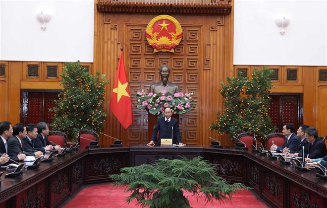 越南政府总理阮春福接见越南驻外大使和首席代表 ảnh 2 越南政府总理阮春福接见越南驻外大使和首席代表 ảnh 2