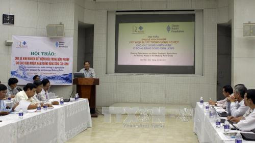 越南与德国分享九龙江三角洲海水入侵地区节水方法 ảnh 1 越南与德国分享九龙江三角洲海水入侵地区节水方法 ảnh 1