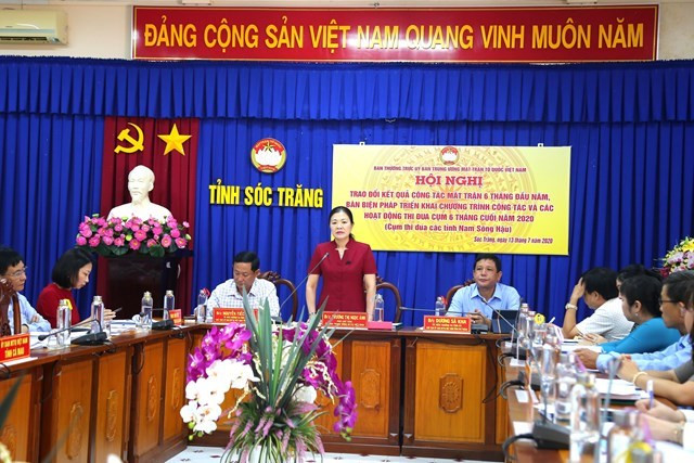 2020年上半年后江南岸地区祖国阵线工作总结会议在朔庄省举行 ảnh 1 2020年上半年后江南岸地区祖国阵线工作总结会议在朔庄省举行 ảnh 1