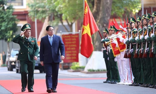 越南政府总理范明政视察边防部队司令部 ảnh 1 越南政府总理范明政视察边防部队司令部 ảnh 1
