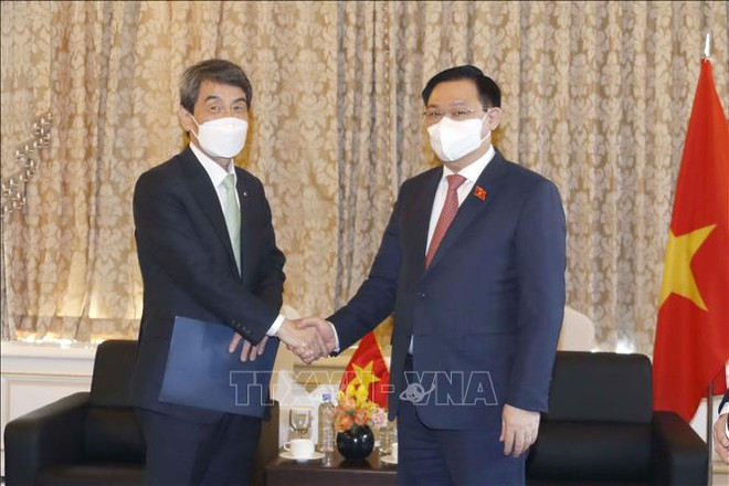 越南国会主席王廷惠会见韩国企业领导 ảnh 5