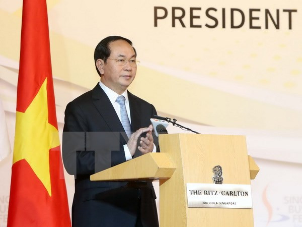 越南国家主席陈大光出席新加坡—越南企业论坛 ảnh 1 越南国家主席陈大光出席新加坡—越南企业论坛 ảnh 1