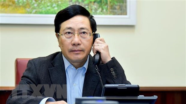 越南政府副总理兼外长范平明与古巴外长通电话 ảnh 1 越南政府副总理兼外长范平明与古巴外长通电话 ảnh 1