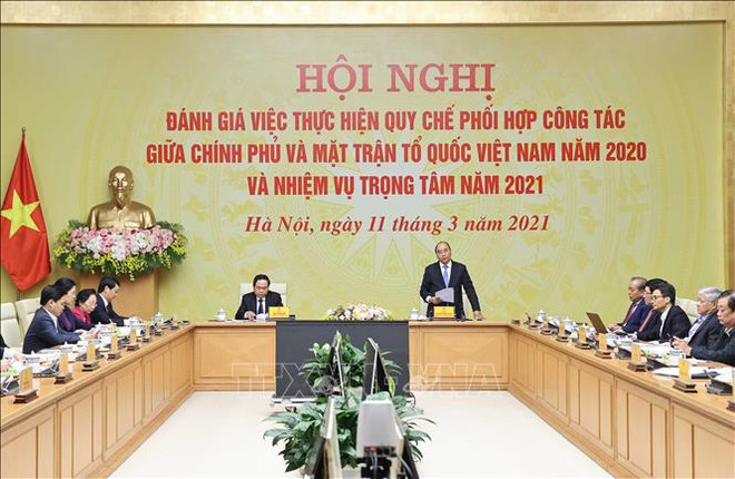 阮春福总理:政府和祖国阵线协调机制运行良好 ảnh 1 阮春福总理:政府和祖国阵线协调机制运行良好 ảnh 1