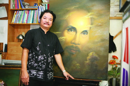  陈春福画家 – 绘制数千幅胡伯伯肖像之画的画家 ảnh 1